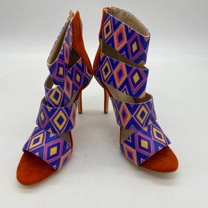 FSJ Multicolor Strappy Gladiator High Heel Sandals